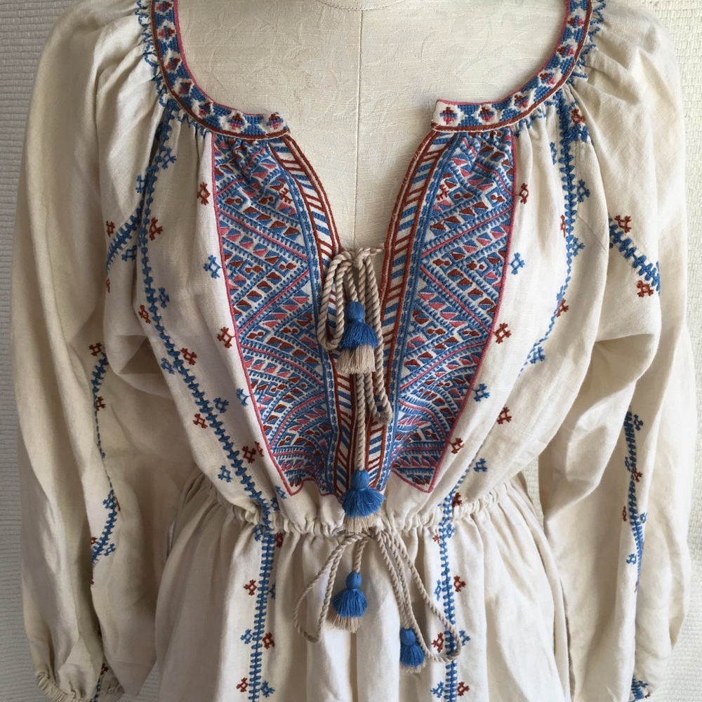 LoveShackFancy OS Fall Embroidered Cotton Dress - Picture 4 of 8